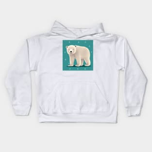 Cute polar bear illustration Kids Hoodie